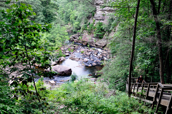 Almost to the lookout point at Tullulah Falls