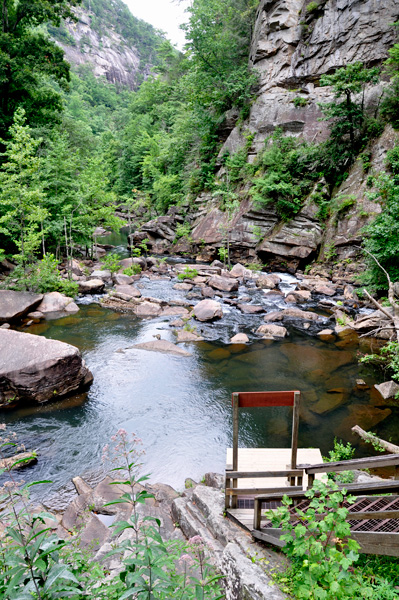 the bottom of Tallulah falls