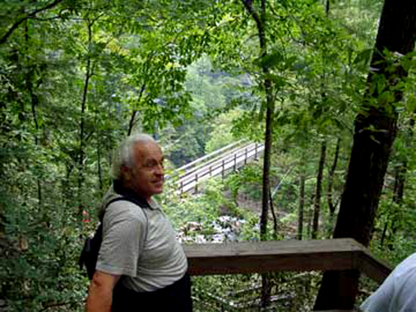 First view of the suspension bridge