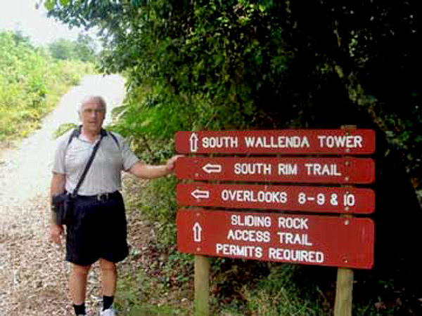 Lee Duquette on the easy part of the trail