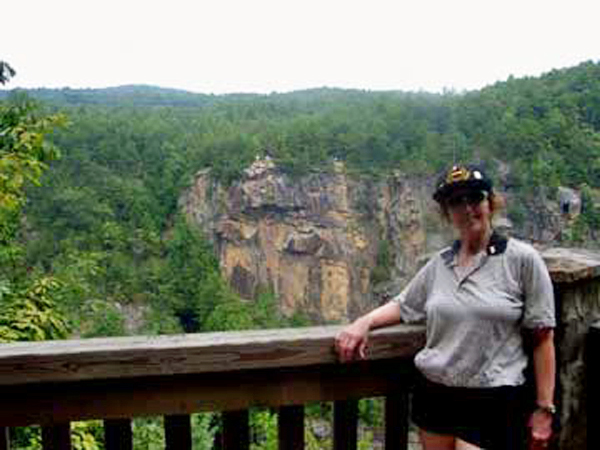 Karen Duquette at another overlook