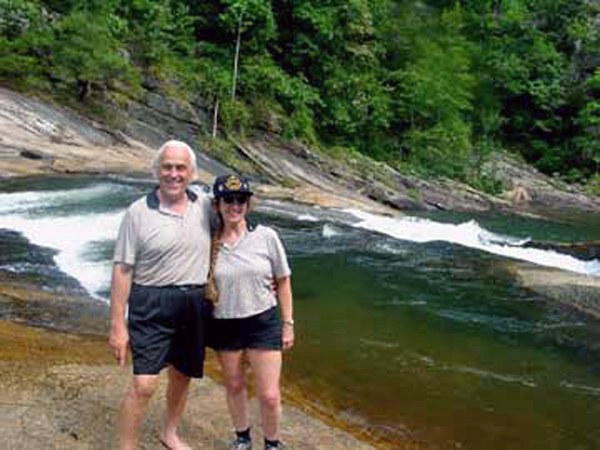 Lee and Karen at the bottom of the gorge