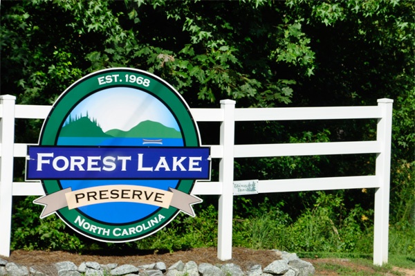 sign: Forest Lake Preserve NC