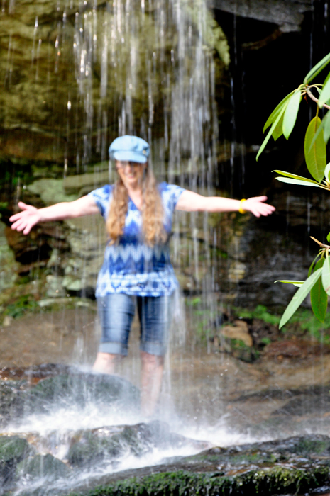 Karen Duquette enjoys Window Falls