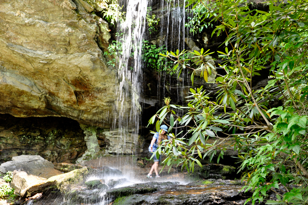 Karen Duquette enjoys Window Falls