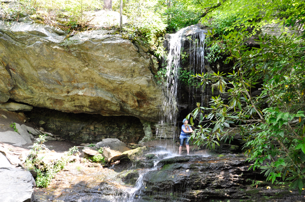 Karen Duquette enjoys Window Falls