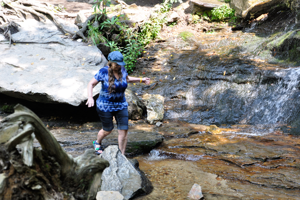 Karen finds the surface to be slippery