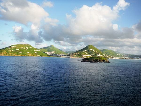 View of St. Maarten from the ship as it arrived.