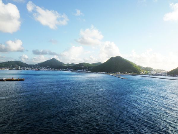 View of St. Maarten from the ship as it arrived.