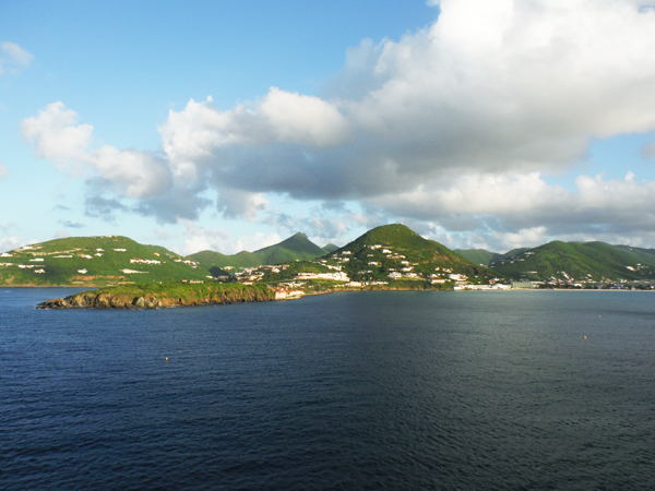 View of St. Maarten from the ship as it arrived.