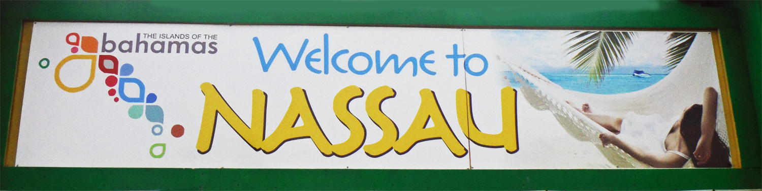 welcome to Nassau Bahamas sign