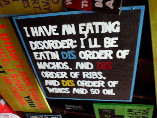 sign at Senor Frog's