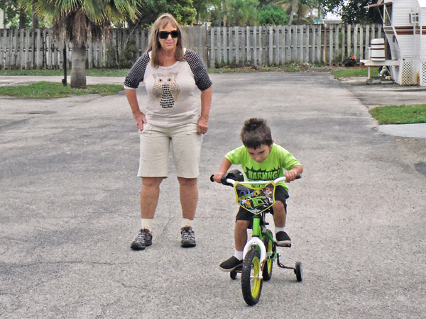 Karen Duquette and her great-grandson