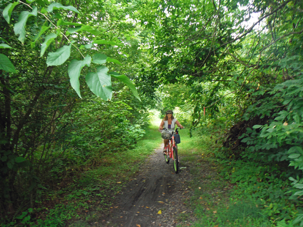 Karen Duquette biking
