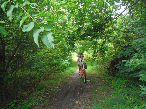 Karen Duquette biking