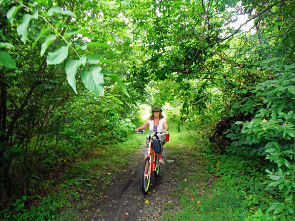 Karen Duquette biking