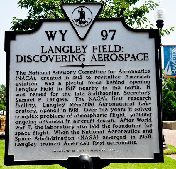 sign about Langley Field