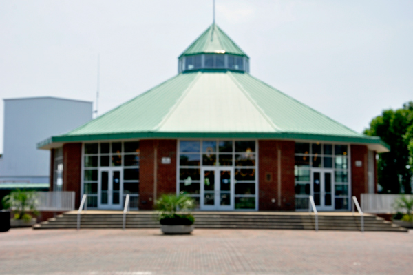 building with a working carousel in it