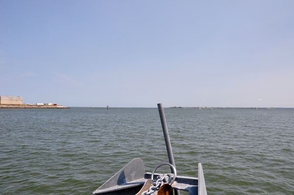 the boat's anchor and Cheeapeake Bay