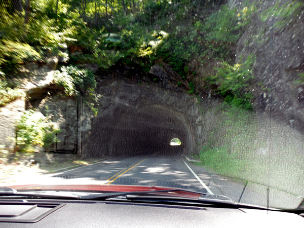 entering the tunnel