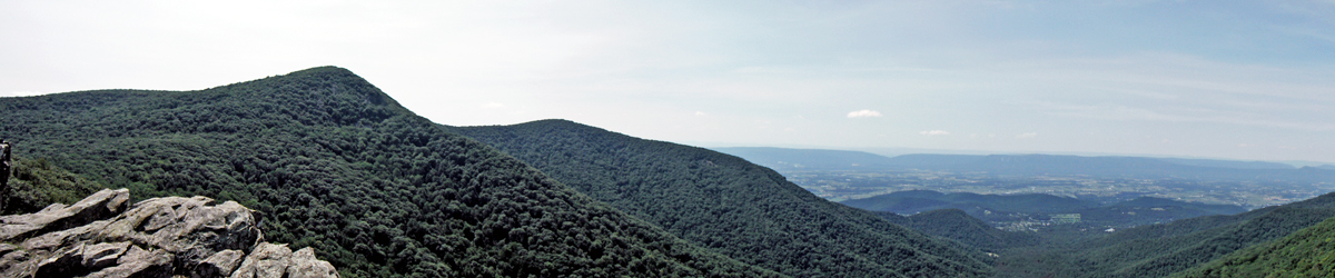 panorama at Crescent Rock overlook