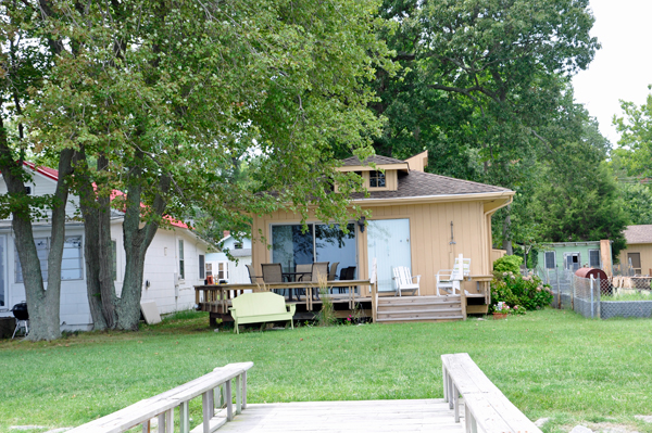 view of houses from the dock