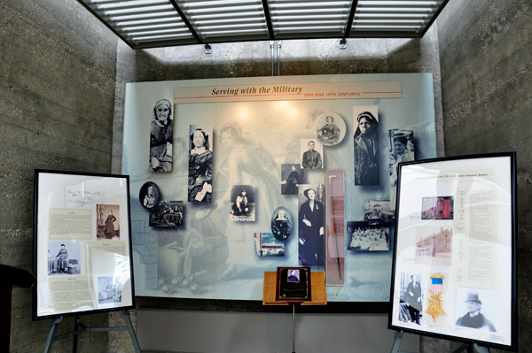 display of women serving in the Military