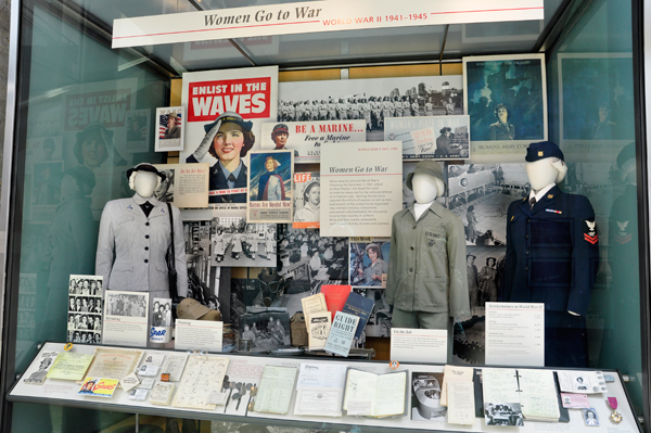 display of women serving in the Military