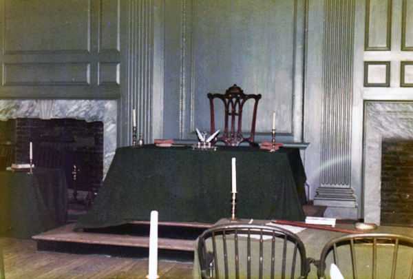 Inside Independence Hall on April 14, 1994