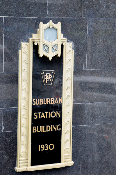 Pennsylvania Railroad station sign