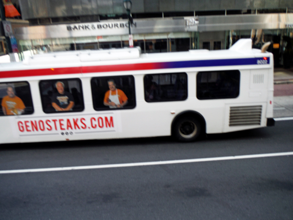 Geno's steaks bus