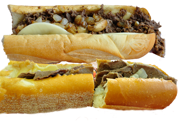 Pat's and Geno's cheesesteak