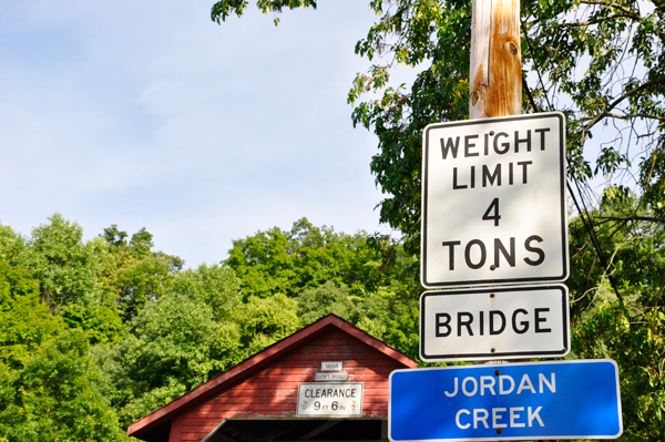 covered bridge weight limit is 4 tons
