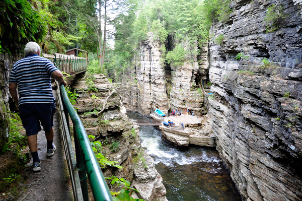 Lee Duquette approaching the rafting area