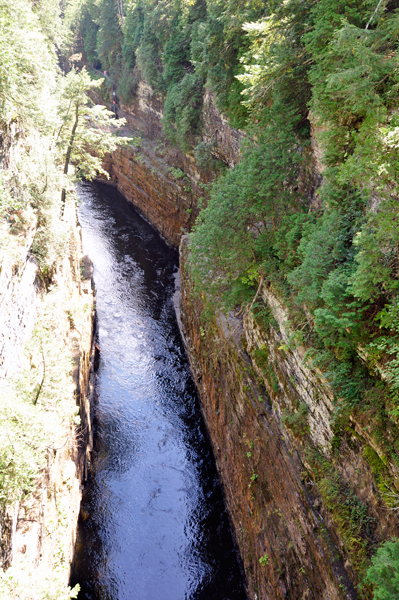 looking into the gorge from above