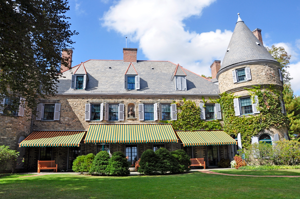 The back of the mansion