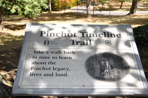Pinchot Timeline Trail sign