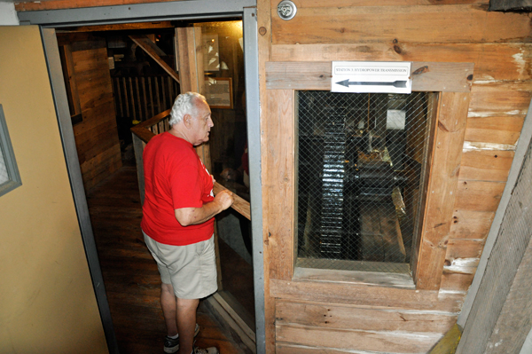 Lee Duquette entering the Jervis Gordon Grist Mill