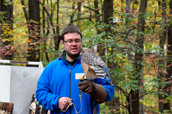 owl and its trainer