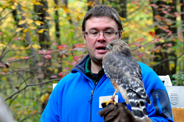 owl and its trainer