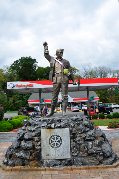 the Coal Miner's Monument