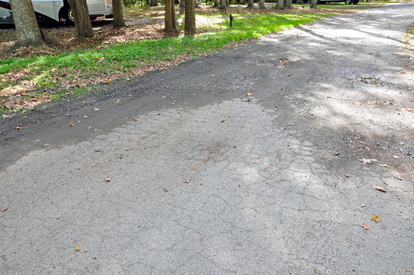 the road in the campground