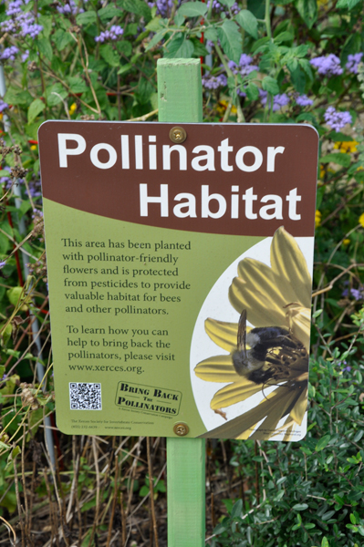 Pollinator Habitat sign