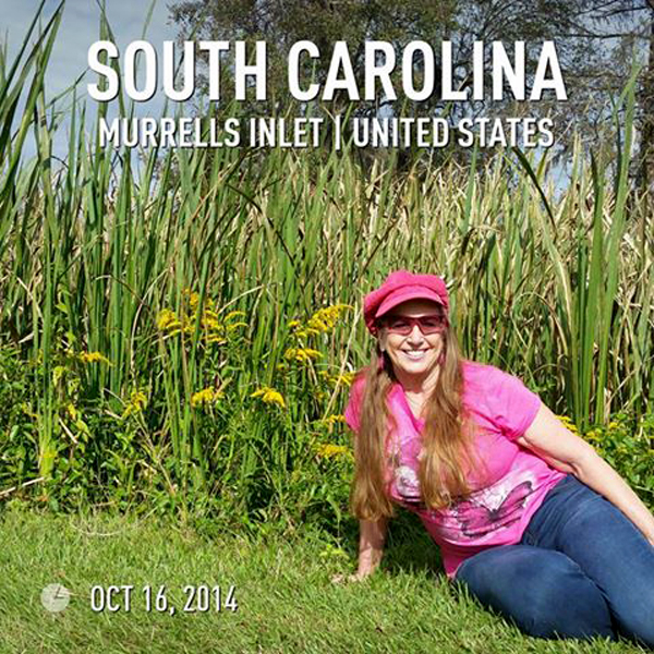 Karen Duquette enjoying the nature trail