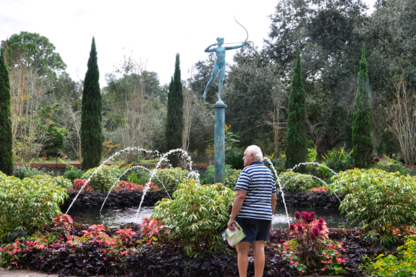 the Diana sculpture and Lee Duquette