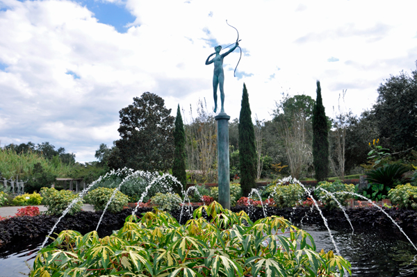 the Diana sculpture and fountain