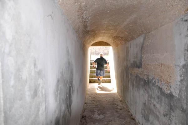 Lee Duquette in a tunnel