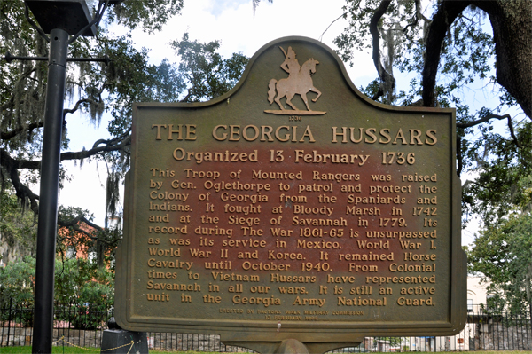 Georgia Hussars sign