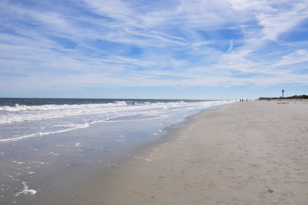 the beach on Tybee Island