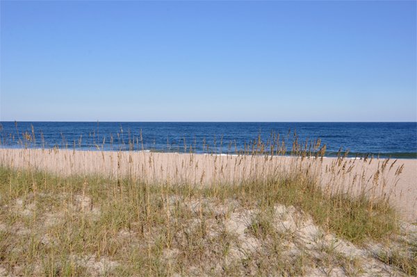 sand dunes andocean from North Beach Park